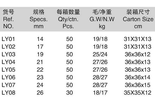 L型扳手（镀铬）